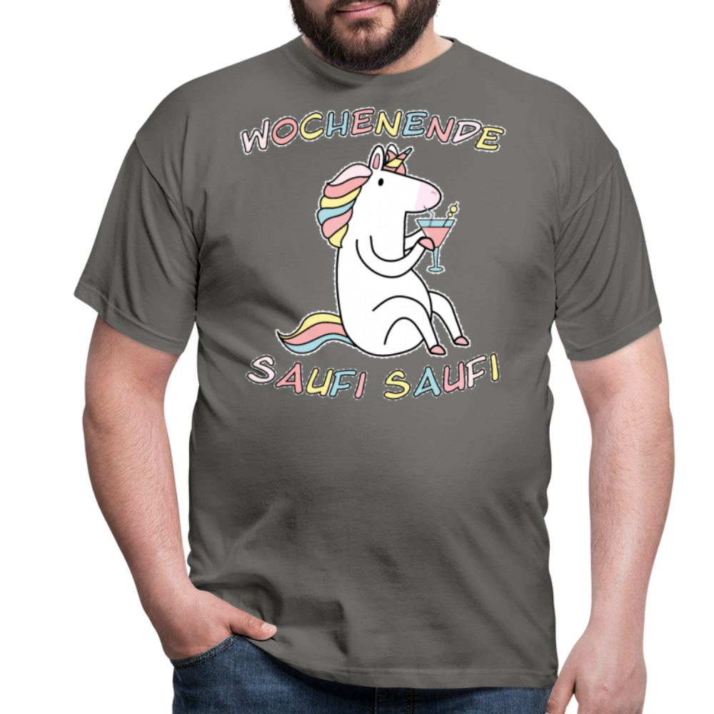 Wochenende Einhorn Endlich Freitag | Männer T-Shirt - Graphit