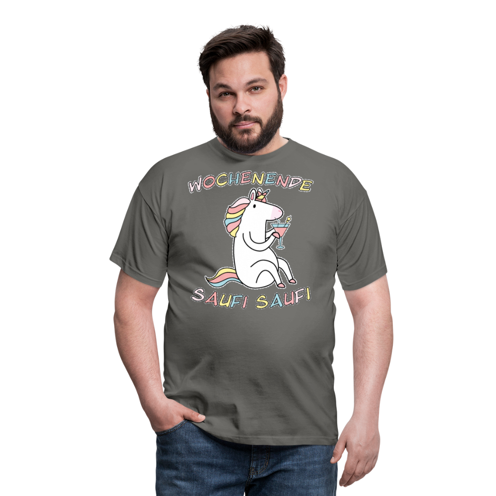 Wochenende Einhorn Endlich Freitag | Männer T-Shirt - Graphit