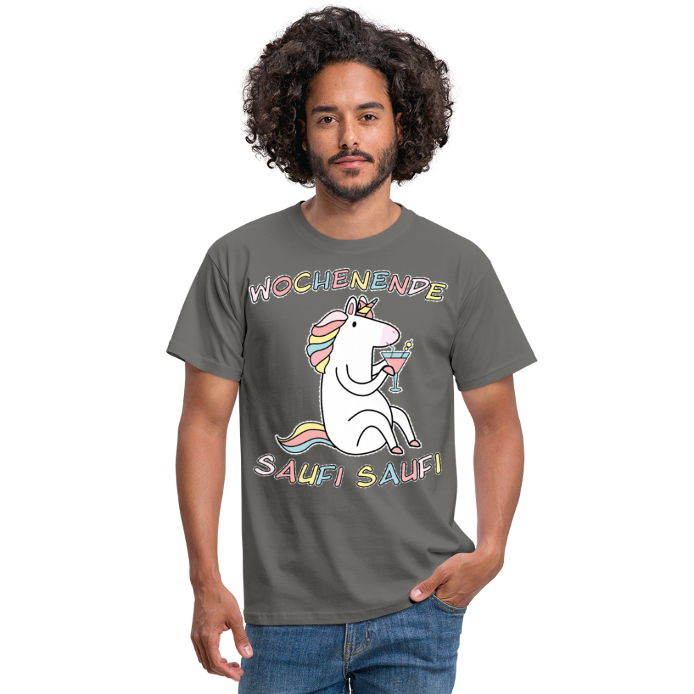 Wochenende Einhorn Endlich Freitag | Männer T-Shirt - Graphit
