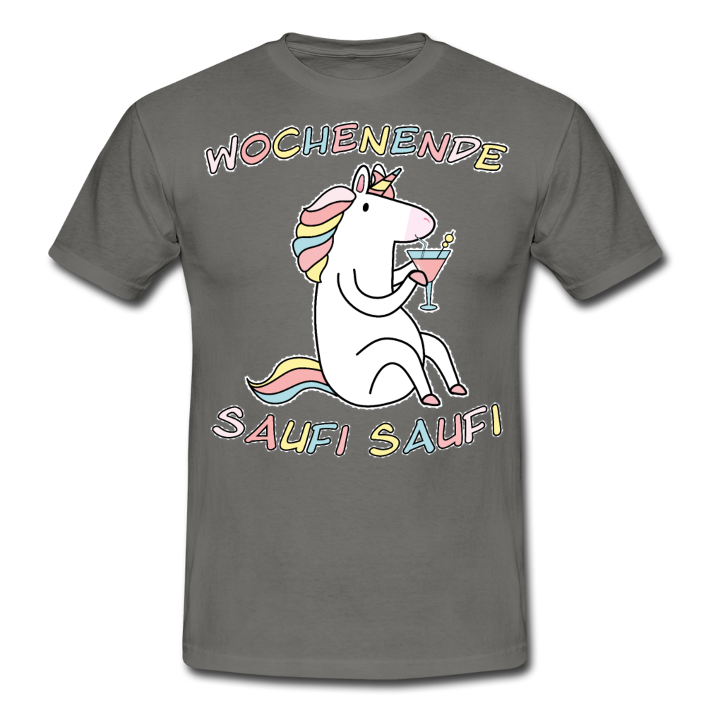 Wochenende Einhorn Endlich Freitag | Männer T-Shirt - Graphit