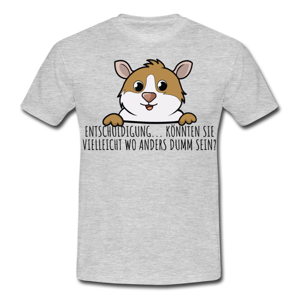 Freches Meerschweinchen | Männer T-Shirt - Grau meliert