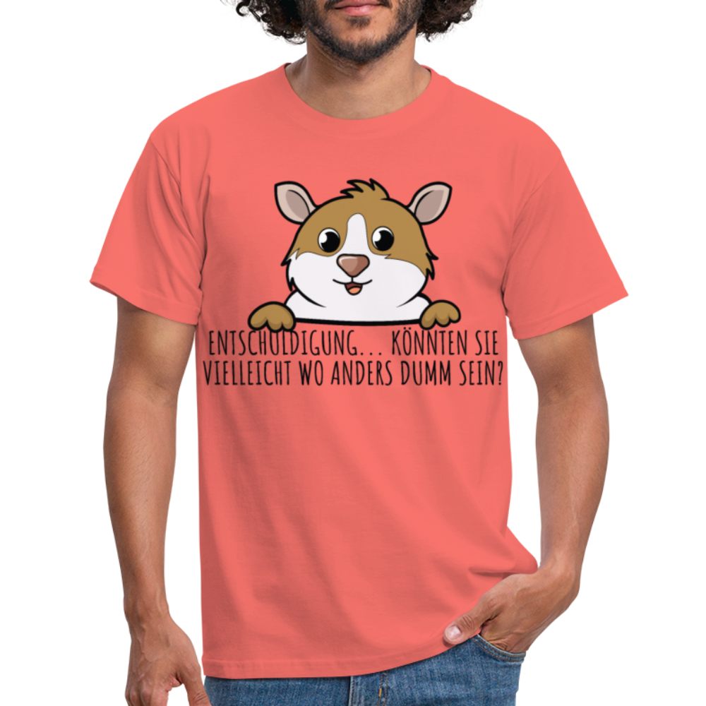Freches Meerschweinchen | Männer T-Shirt - Koralle