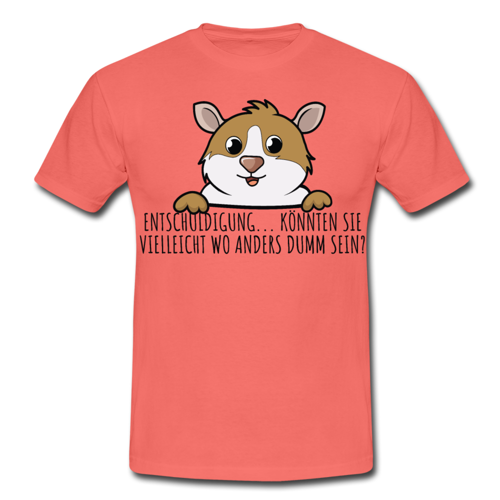 Freches Meerschweinchen | Männer T-Shirt - Koralle