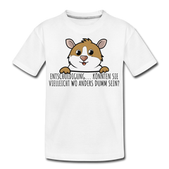 Freches Meerschweinchen | Teenager Premium Bio T-Shirt - Weiß