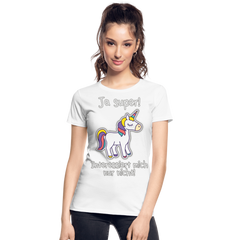 Ja super Einhorn Spruch | Frauen Premium Bio T-Shirt - Weiß