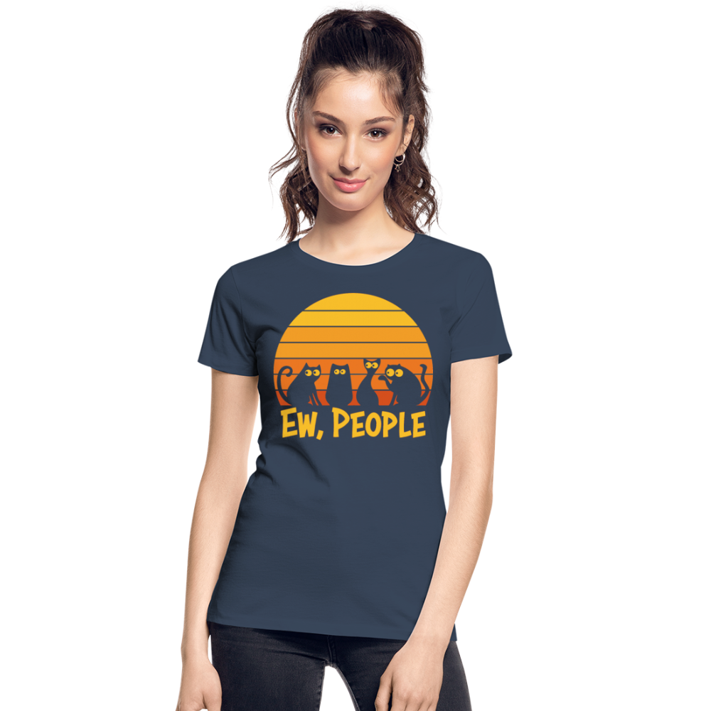 Ew People Katzen | Frauen Premium Bio T-Shirt - Navy