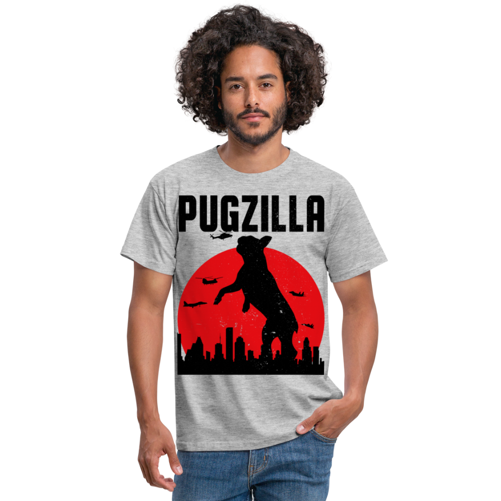 Pugzilla Lustiger Mops Spruch | Männer T-Shirt - Grau meliert