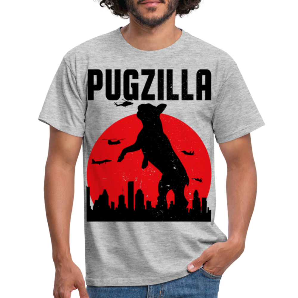 Pugzilla Lustiger Mops Spruch | Männer T-Shirt - Grau meliert