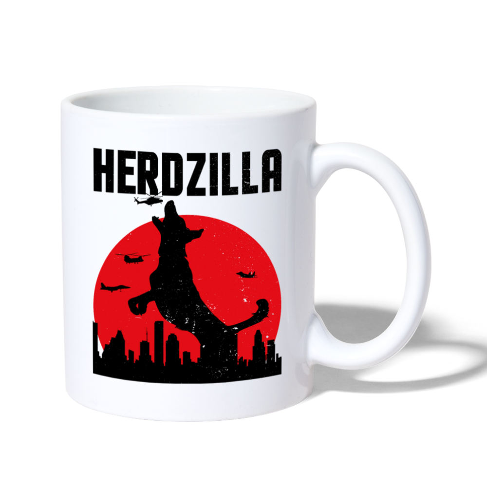 Herdzilla Lustiger Deutscher Schäferhund | Tasse - Weiß