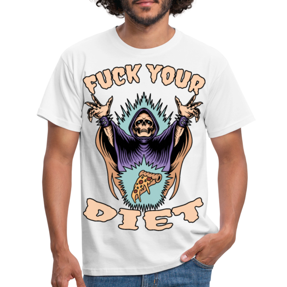 Fuck your diet! | Männer T-Shirt - Weiß
