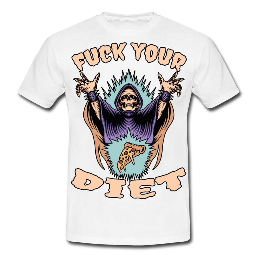 Fuck your diet! | Männer T-Shirt - Weiß