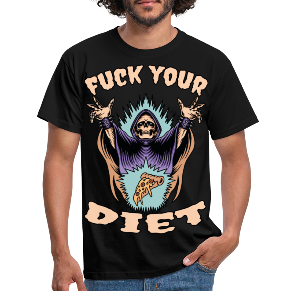 Fuck your diet! | Männer T-Shirt - Schwarz