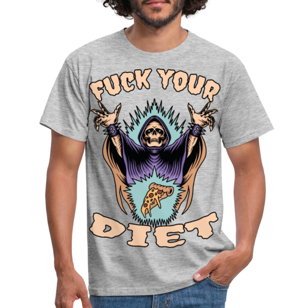 Fuck your diet! | Männer T-Shirt - Grau meliert