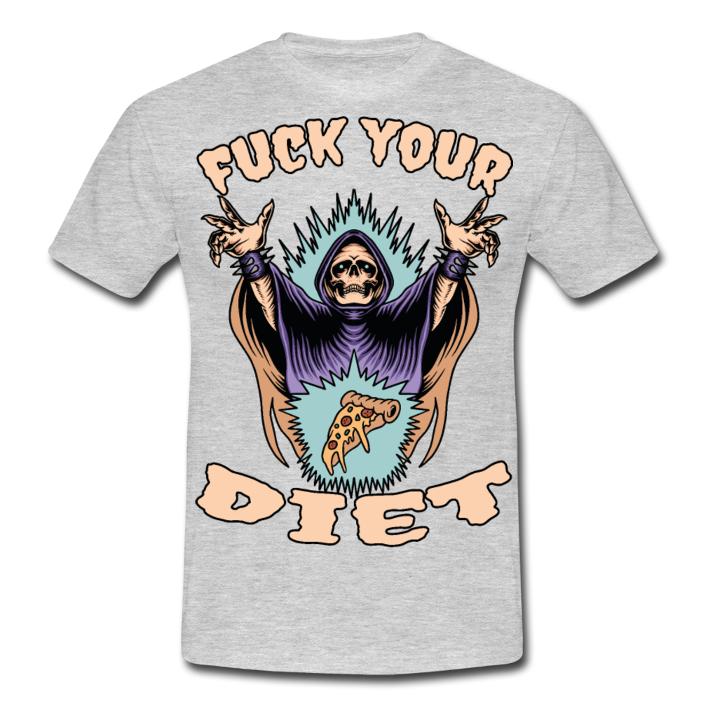 Fuck your diet! | Männer T-Shirt - Grau meliert
