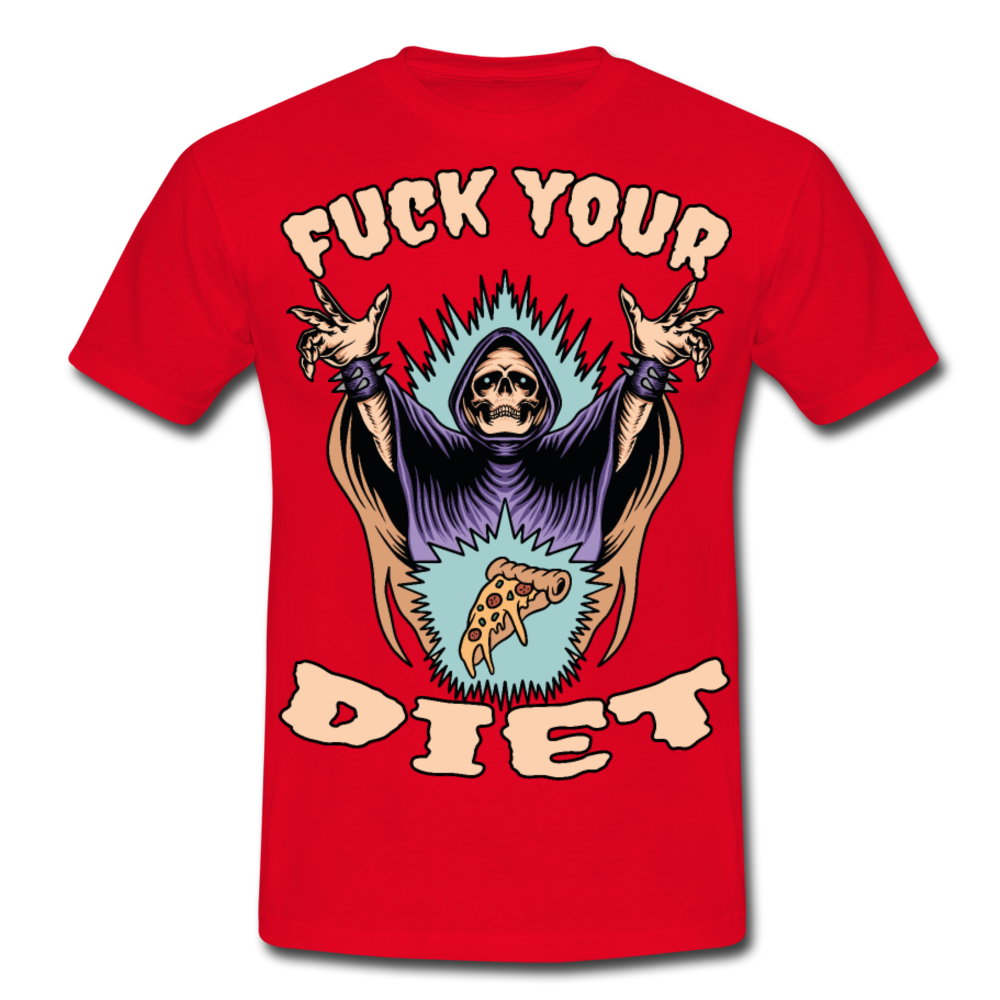 Fuck your diet! | Männer T-Shirt - Rot