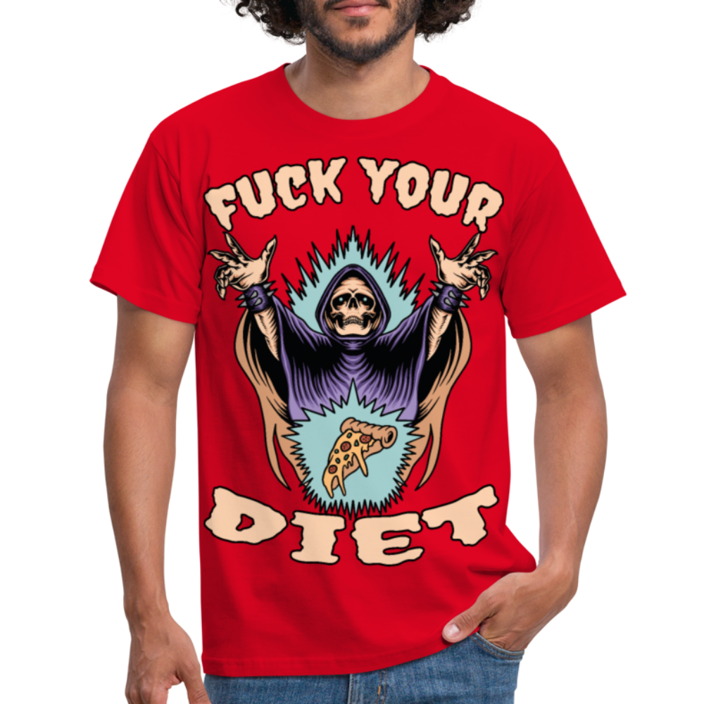 Fuck your diet! | Männer T-Shirt - Rot