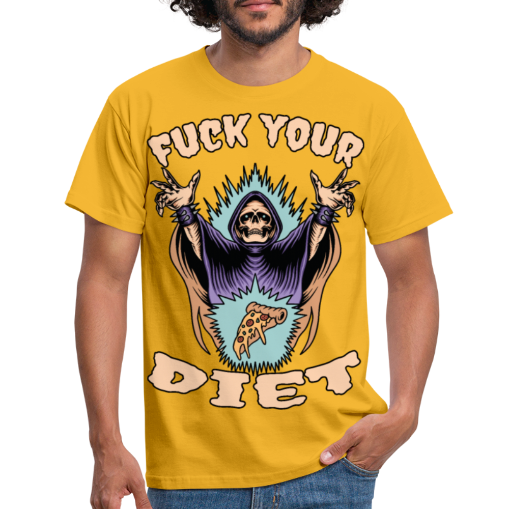 Fuck your diet! | Männer T-Shirt - Gelb
