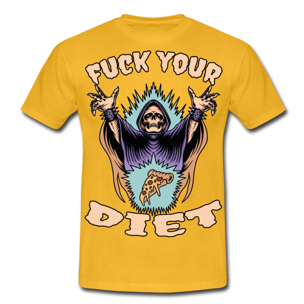 Fuck your diet! | Männer T-Shirt - Gelb