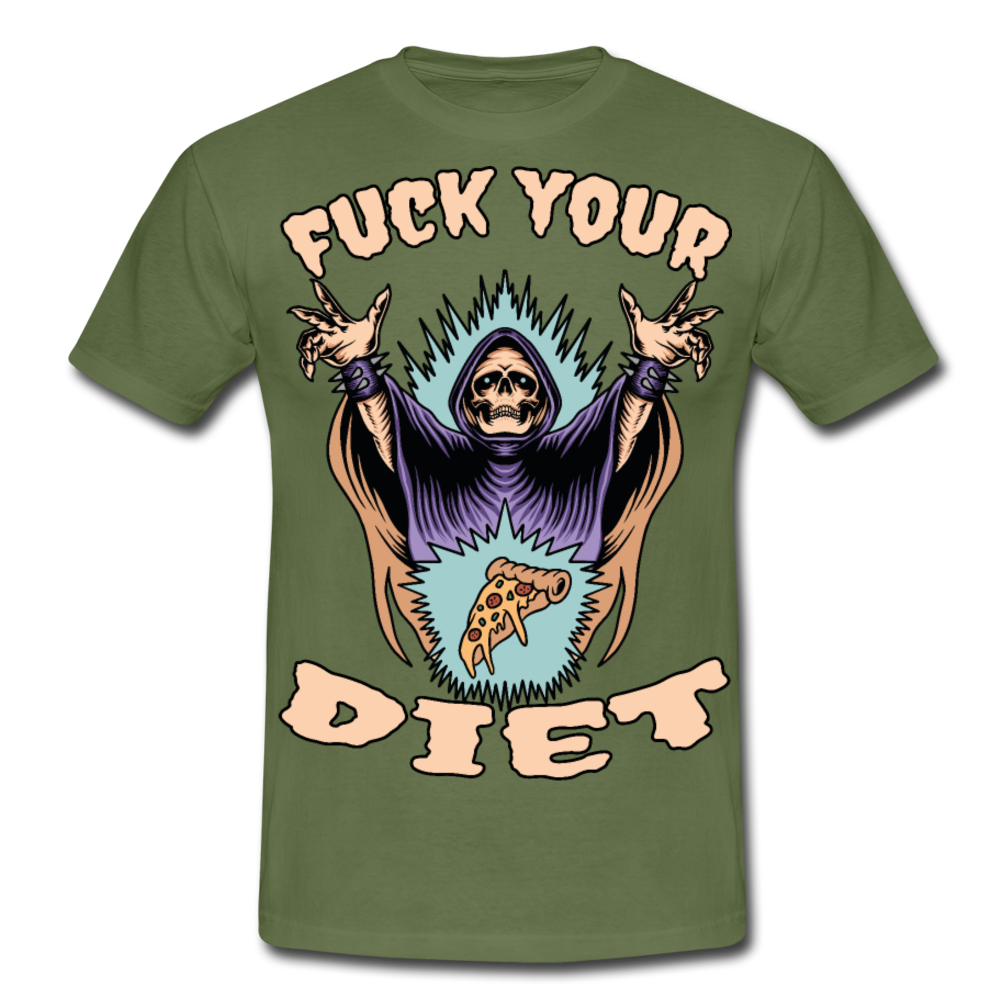 Fuck your diet! | Männer T-Shirt - Militärgrün