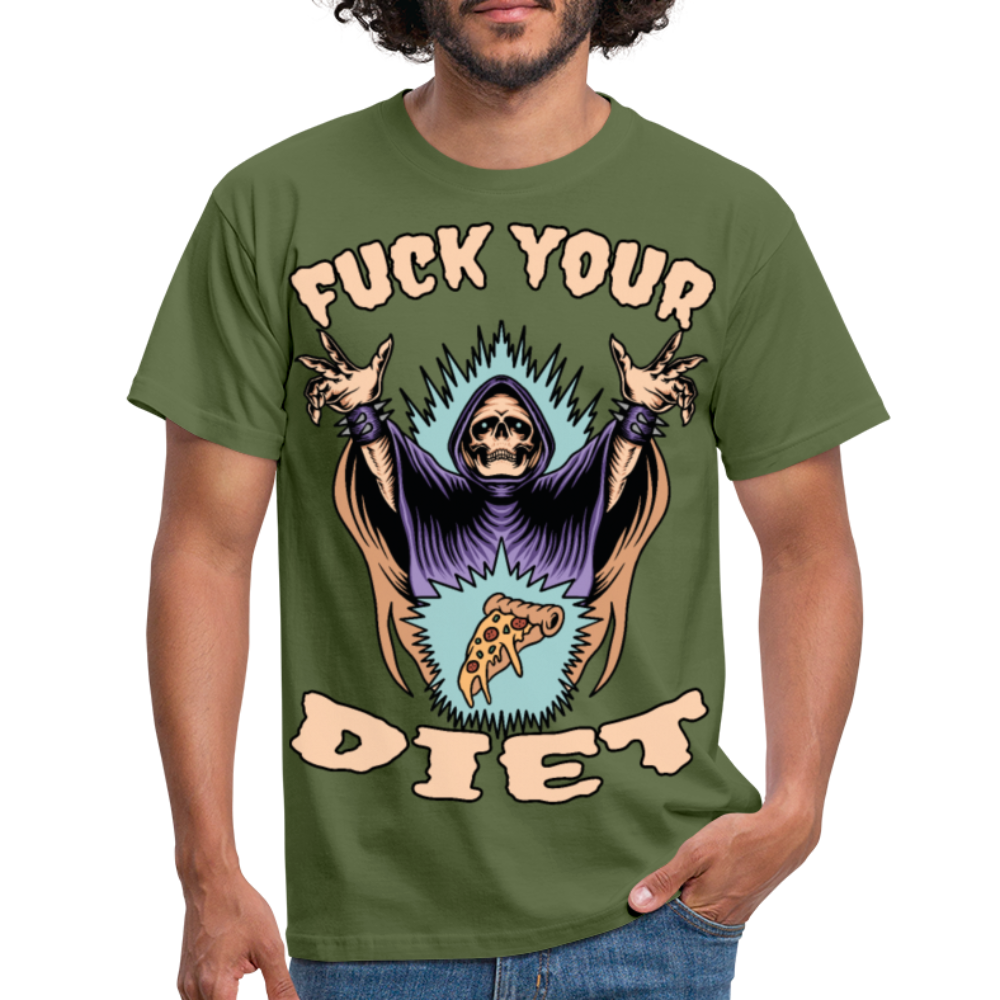 Fuck your diet! | Männer T-Shirt - Militärgrün