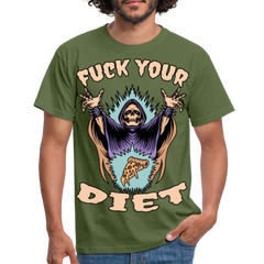 Fuck your diet! | Männer T-Shirt - Militärgrün