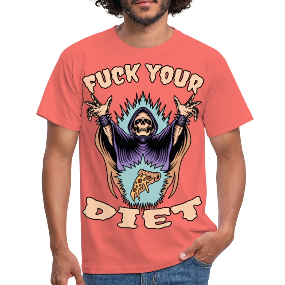 Fuck your diet! | Männer T-Shirt - Koralle