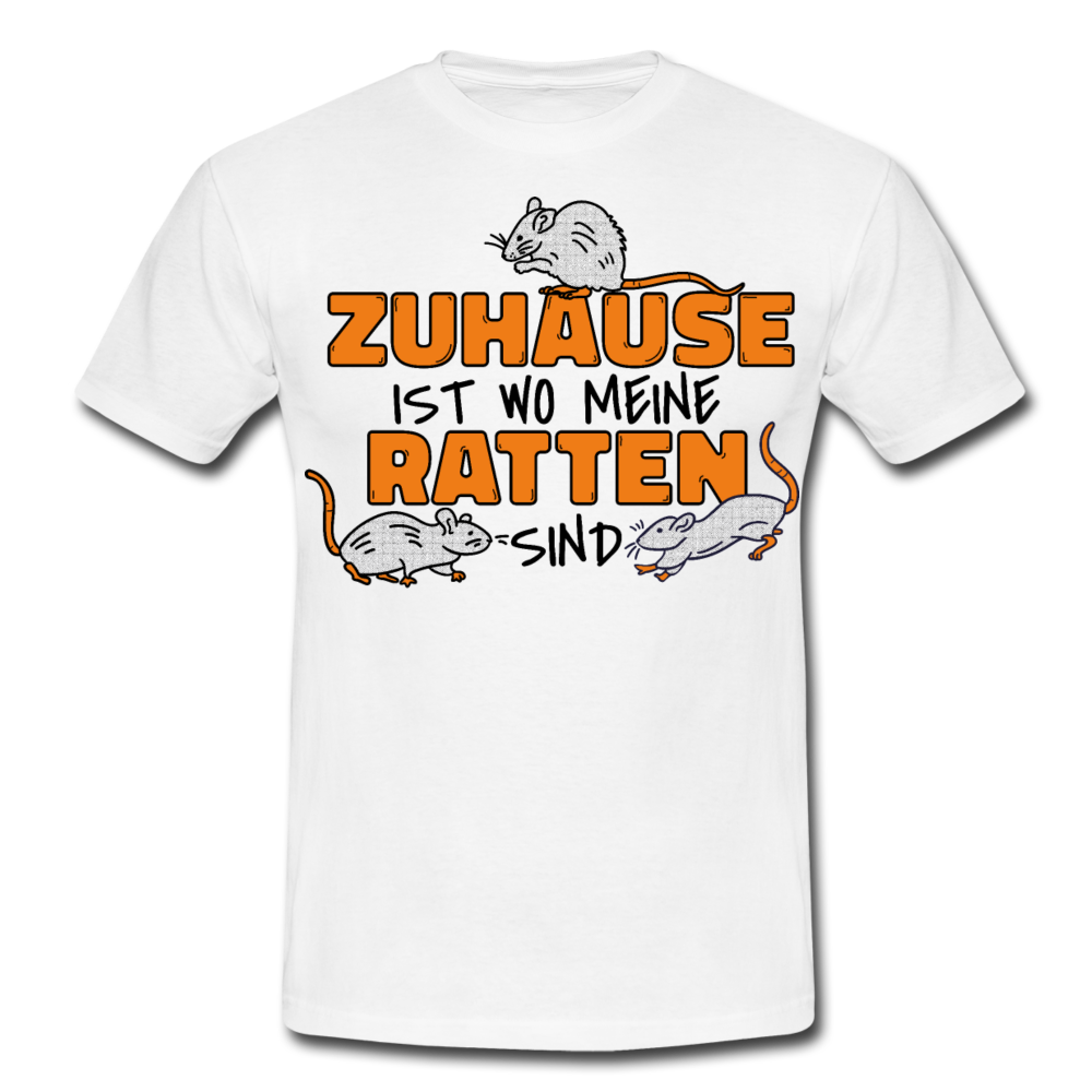 Zuhaus ist wo meine Ratten sind | Männer T-Shirt - Weiß