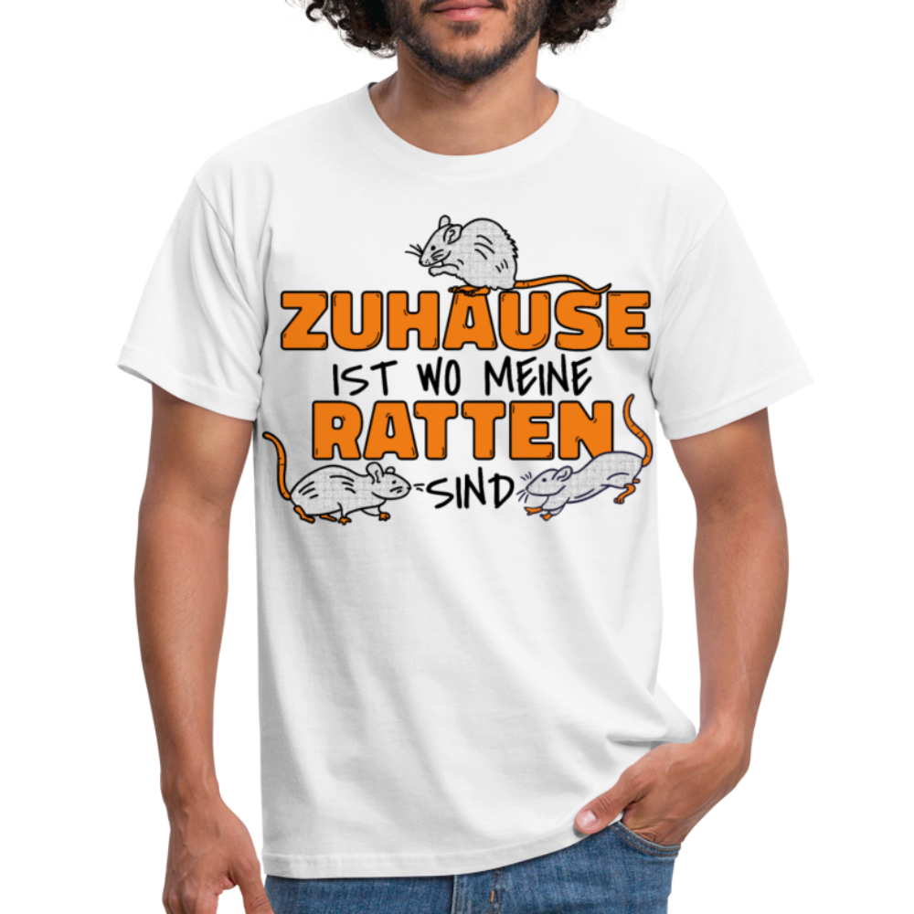 Zuhaus ist wo meine Ratten sind | Männer T-Shirt - Weiß