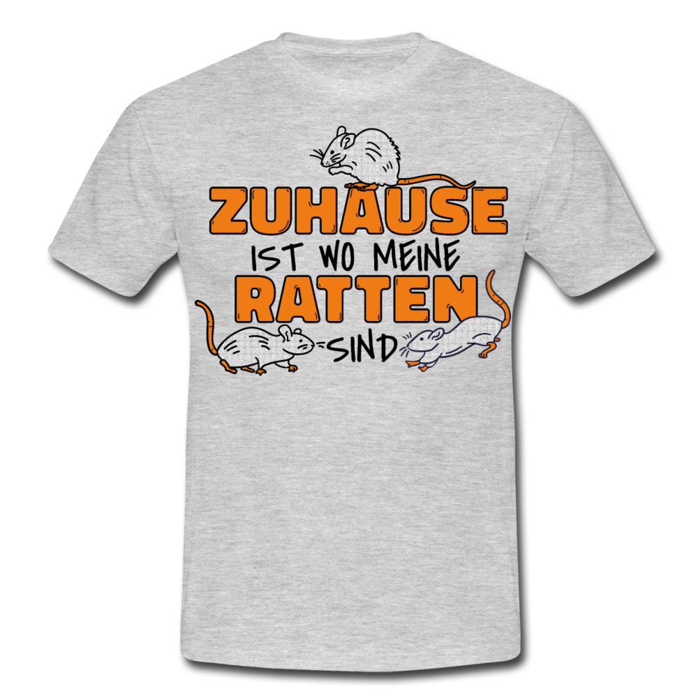 Zuhaus ist wo meine Ratten sind | Männer T-Shirt - Grau meliert