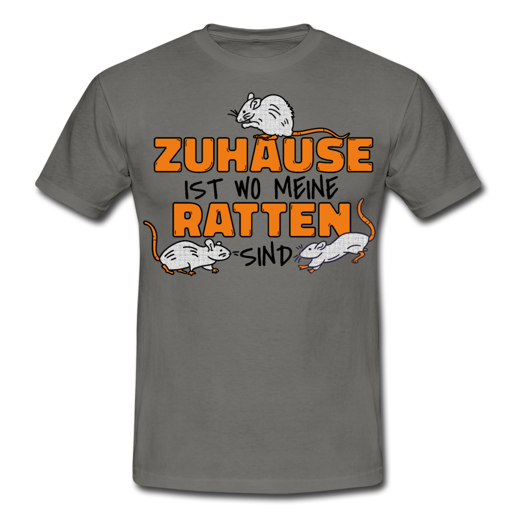Zuhaus ist wo meine Ratten sind | Männer T-Shirt - Graphit