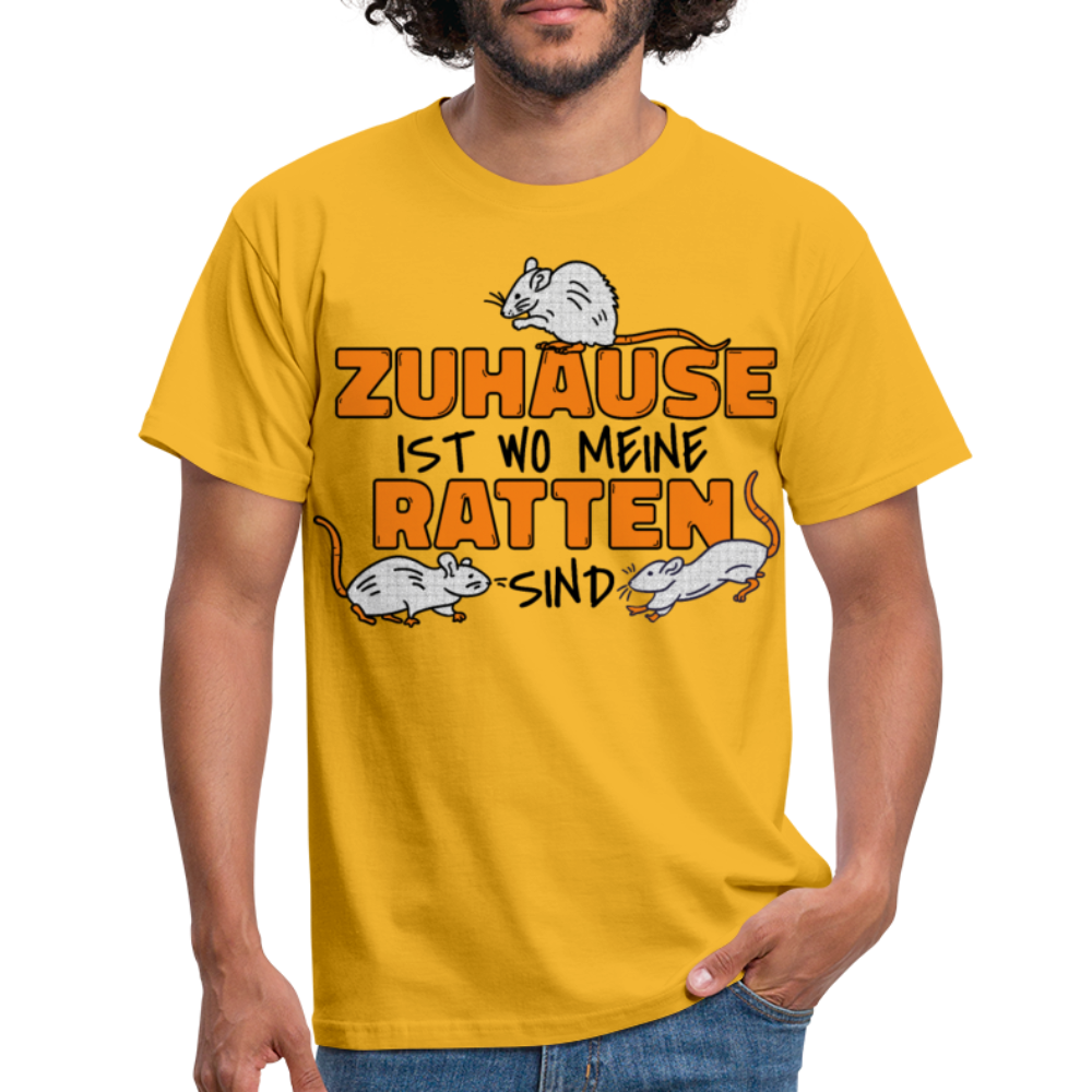 Zuhaus ist wo meine Ratten sind | Männer T-Shirt - Gelb