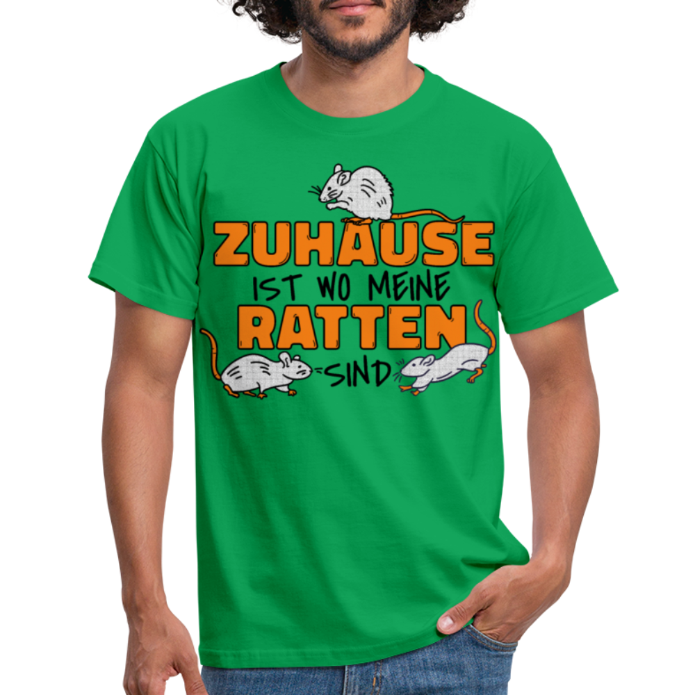 Zuhaus ist wo meine Ratten sind | Männer T-Shirt - Kelly Green