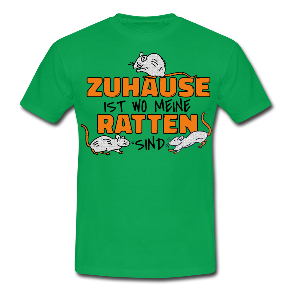 Zuhaus ist wo meine Ratten sind | Männer T-Shirt - Kelly Green