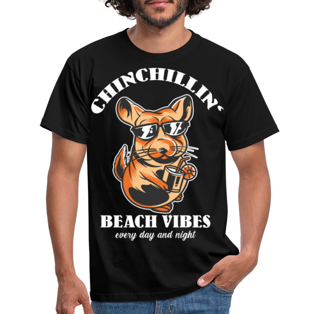 Chinchillin Beach Vibes | Männer T-Shirt - Schwarz