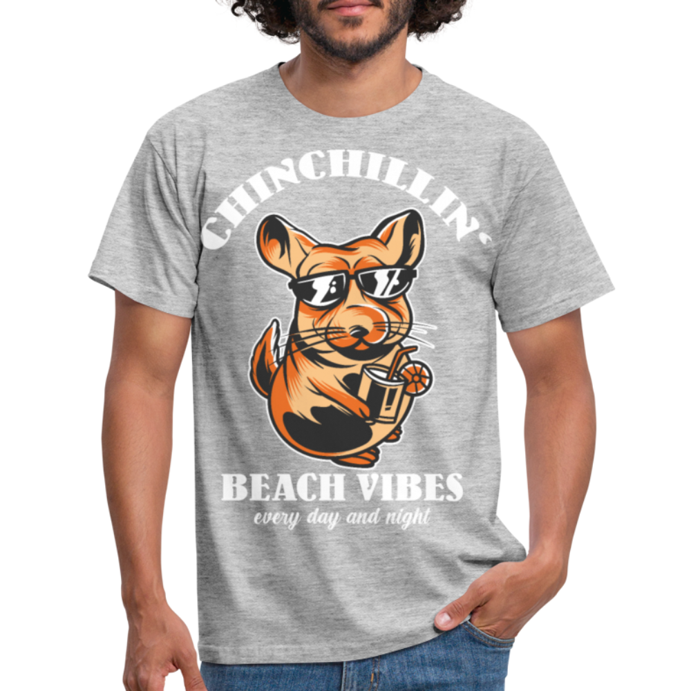 Chinchillin Beach Vibes | Männer T-Shirt - Grau meliert