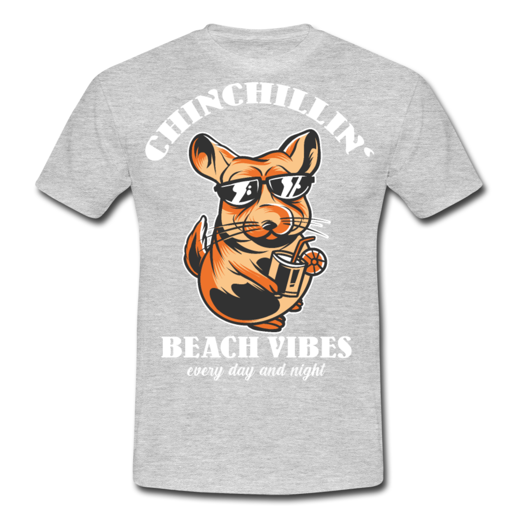 Chinchillin Beach Vibes | Männer T-Shirt - Grau meliert