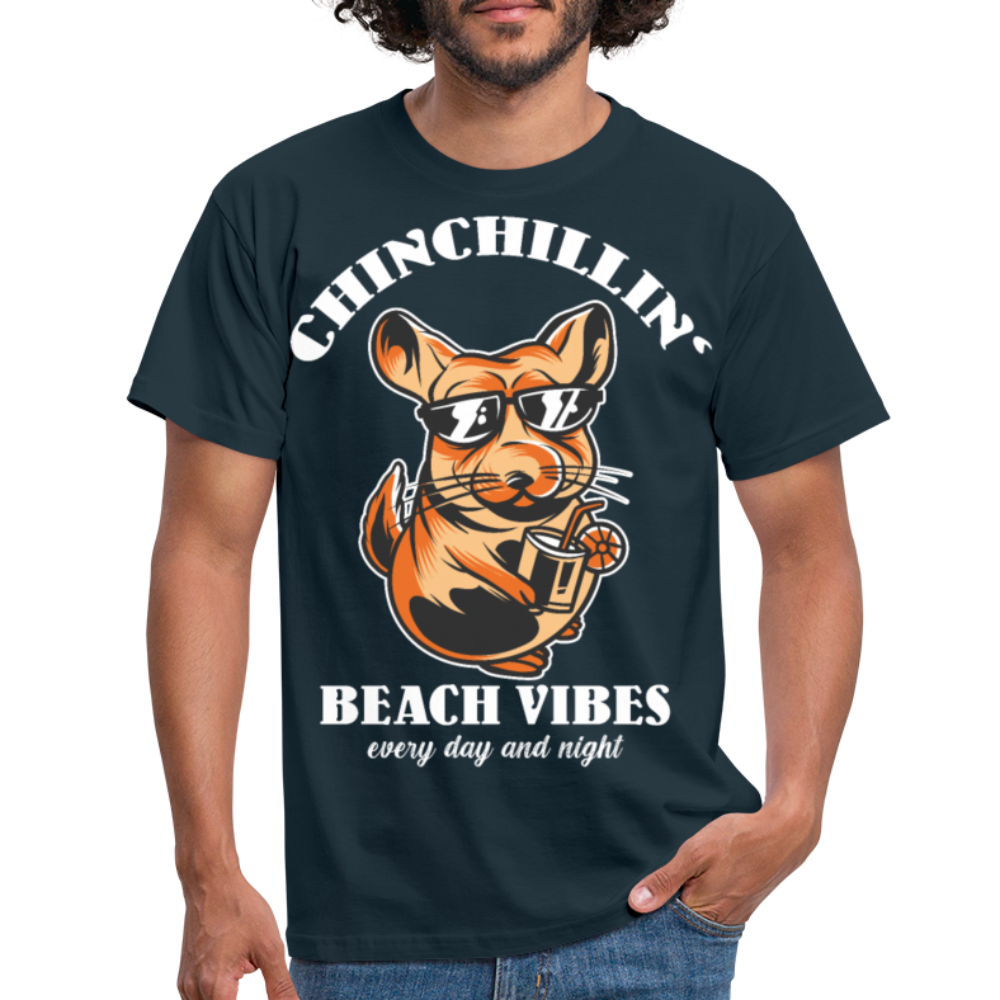Chinchillin Beach Vibes | Männer T-Shirt - Navy