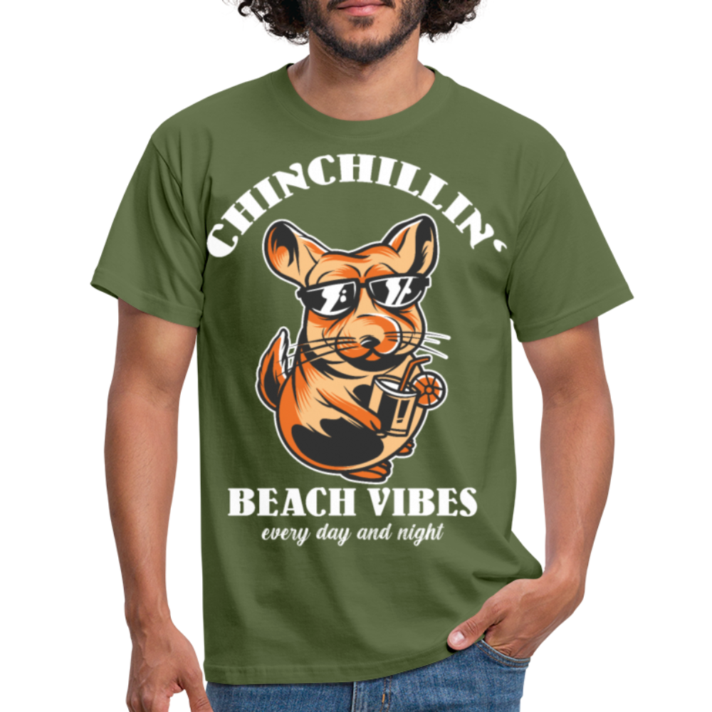 Chinchillin Beach Vibes | Männer T-Shirt - Militärgrün