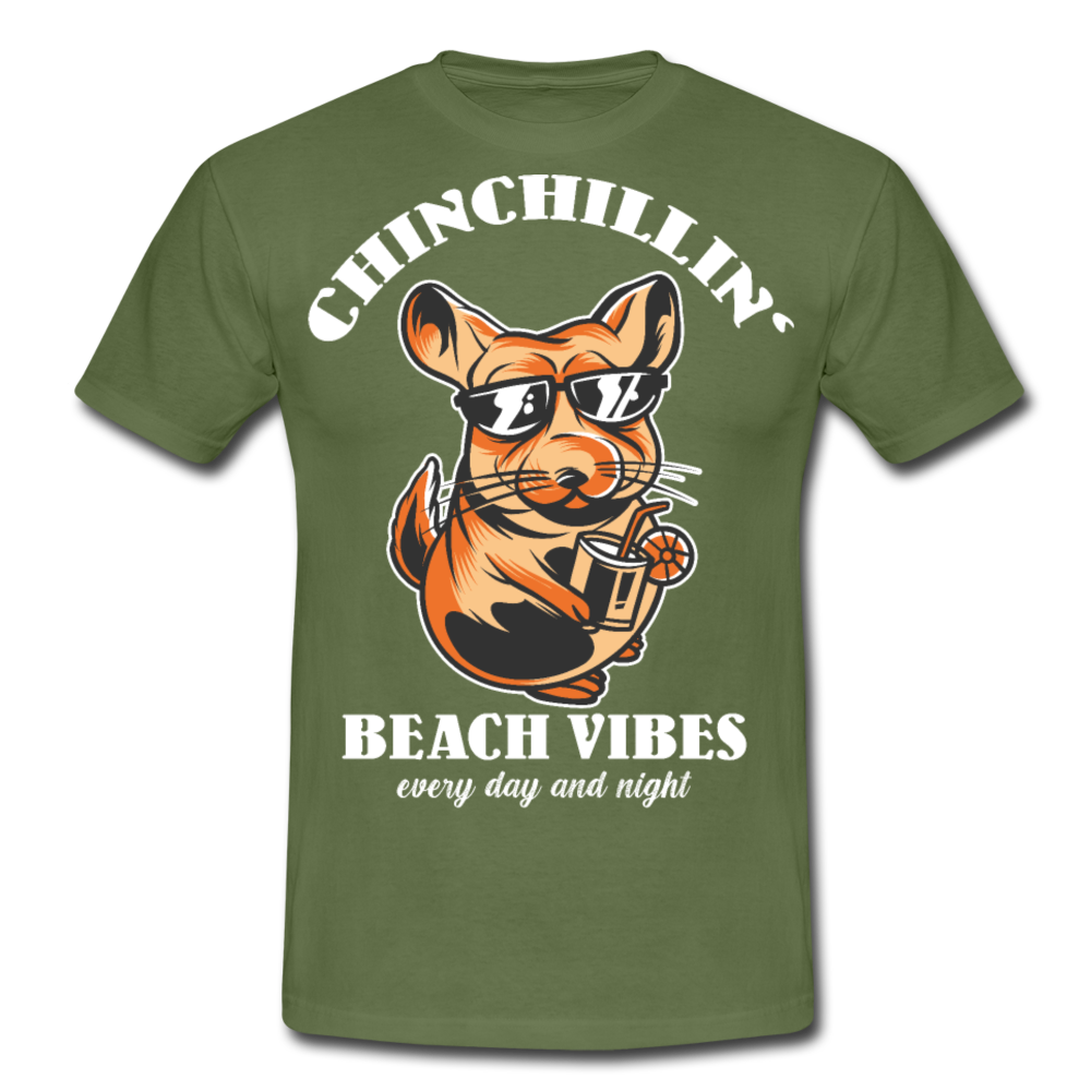 Chinchillin Beach Vibes | Männer T-Shirt - Militärgrün