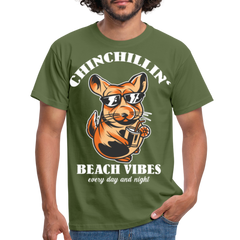 Chinchillin Beach Vibes | Männer T-Shirt - Militärgrün