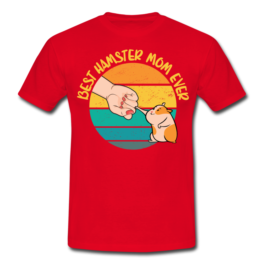 Best Hamster Mum Ever | Männer T-Shirt - Rot