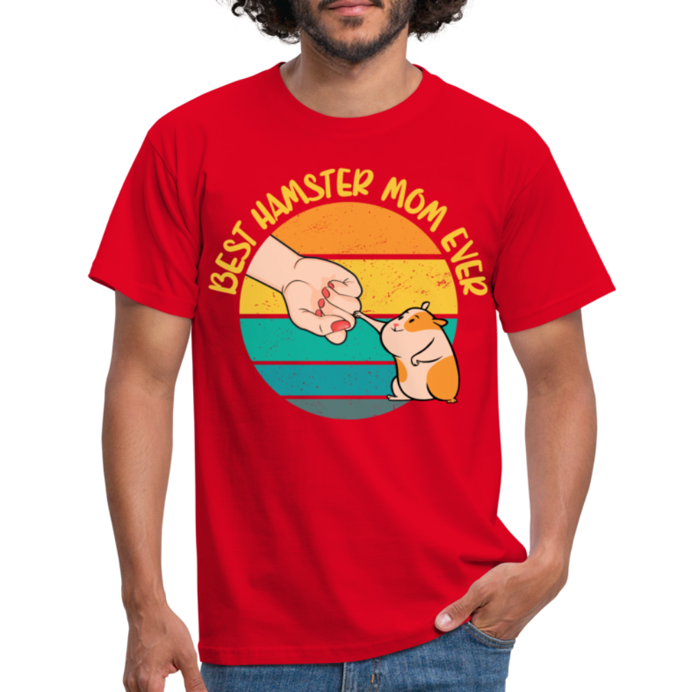 Best Hamster Mum Ever | Männer T-Shirt - Rot