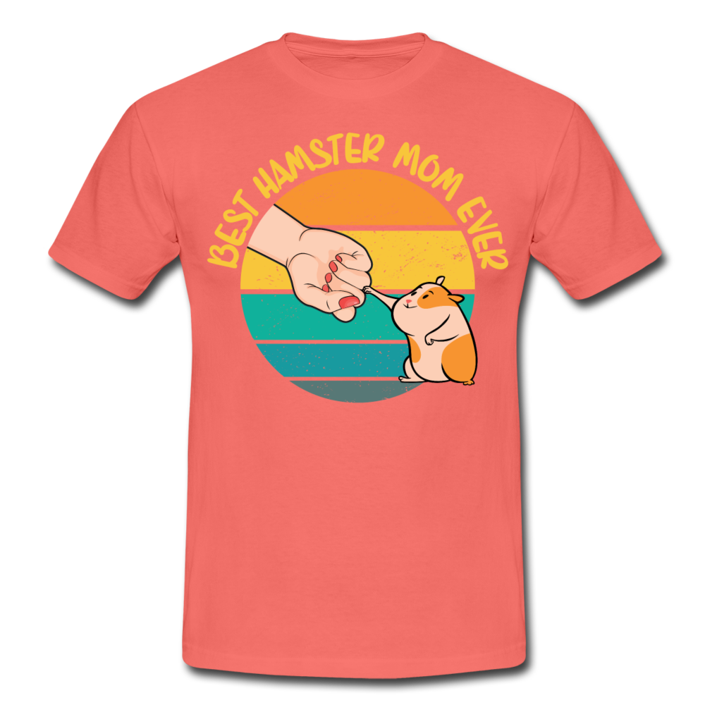 Best Hamster Mum Ever | Männer T-Shirt - Koralle