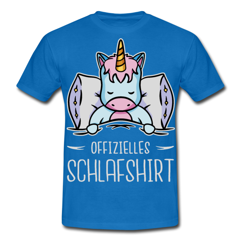 Offizielles Schlafshirt Einhorn | Männer T-Shirt - Royalblau