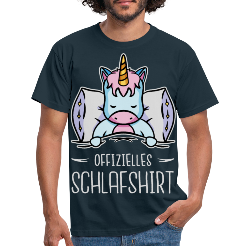Offizielles Schlafshirt Einhorn | Männer T-Shirt - Navy
