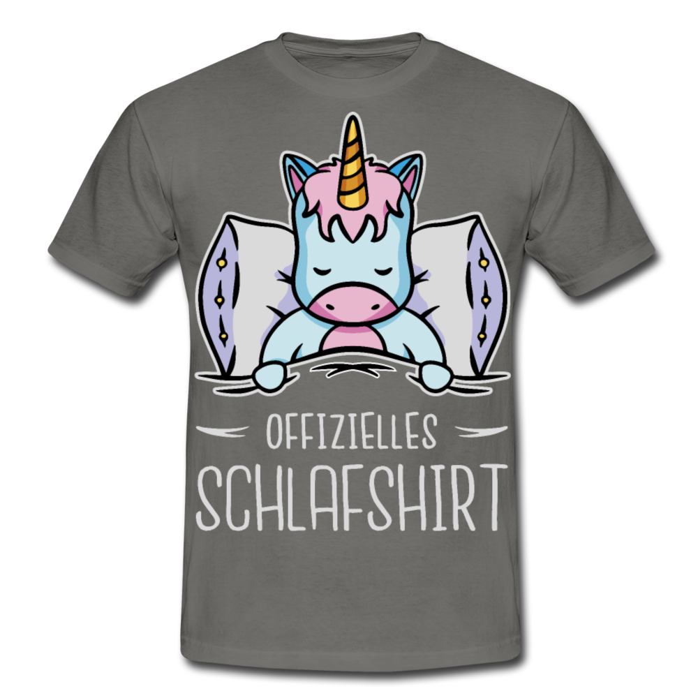 Offizielles Schlafshirt Einhorn | Männer T-Shirt - Graphit