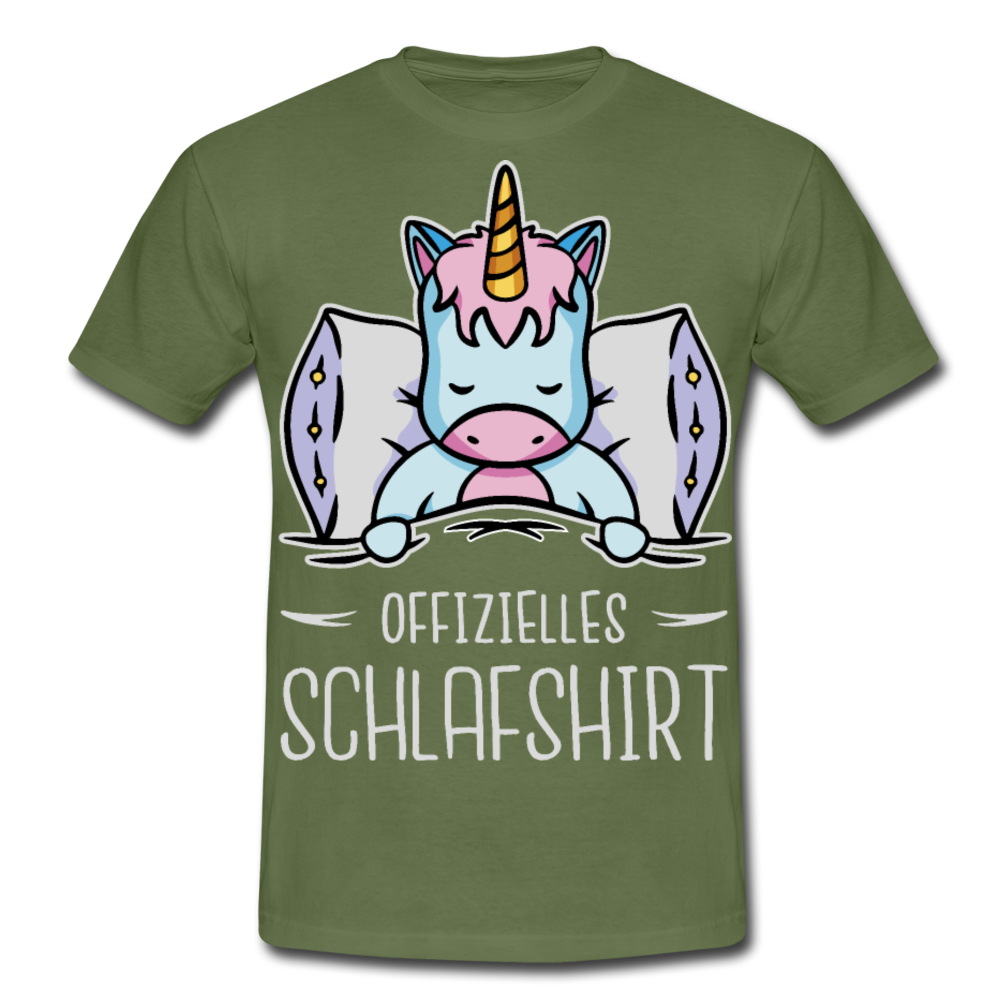 Offizielles Schlafshirt Einhorn | Männer T-Shirt - Militärgrün