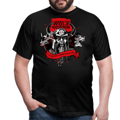 Lieber ein Wolf Odins als ein Lamm Gottes | Männer T-Shirt - Schwarz