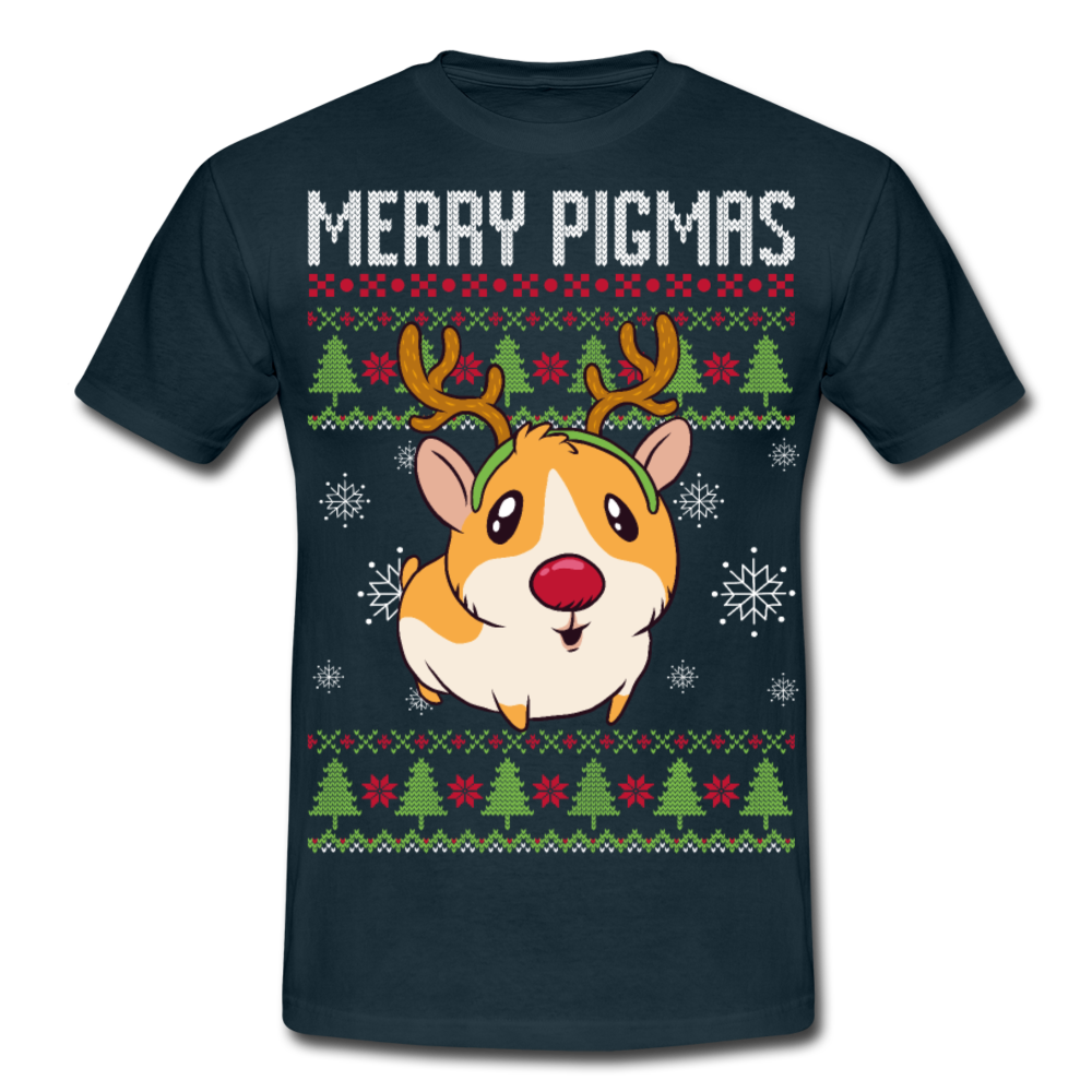 Merry Pigmas Ugly Christmas | Männer T-Shirt - Navy