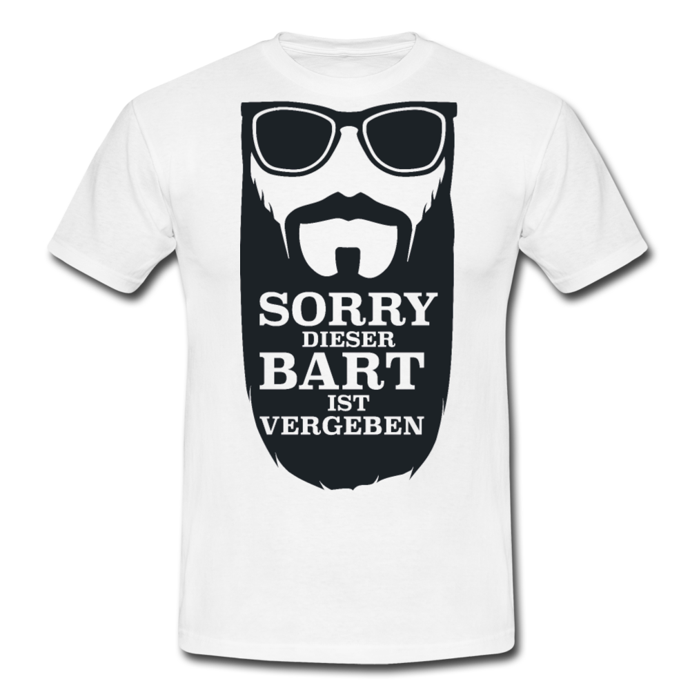 Lustiger Bart Spruch für Bartträger | Männer T-Shirt - Weiß